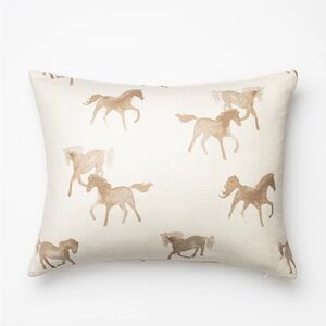 Watercolor Horses Pillow Cover w/ Insert McGee & Co